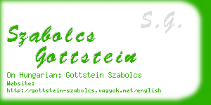szabolcs gottstein business card